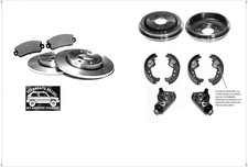 KIT FRENATURA PANDA 4X4 COPPIA DISCHI FRENO,PASTIGLIE,GANASCE,TAMBURI CILINDRET