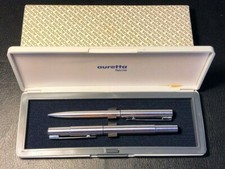 AURORA STILOGRAFICA E SFERA  AURETTA LUSSO IN ACCIAIO CROMATO VINTAGE CVAU