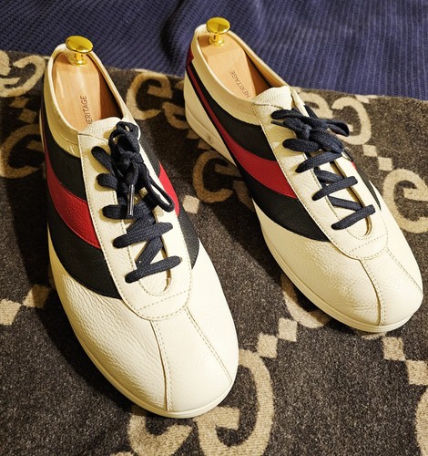 Gucci cream red dark blue - cream, w/red