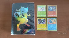 Pokemon Album Raccoglitore + 4 carte rare holo leggende iridescenti.ITA