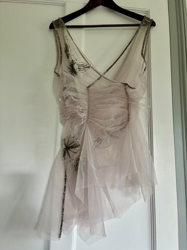 Top tulle impreziosito in - top,