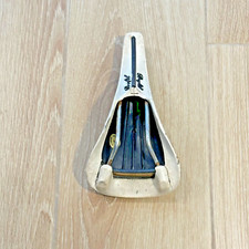 Sella San Marco Concor Supercorsa rara profilo BIANCO pelle anni 80 Italia 260mm A1