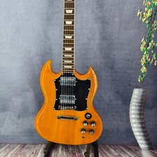 SG Tastiera Chitarra Elettrica Corpo Mogano Trasparente Colore Giallo Palissandro