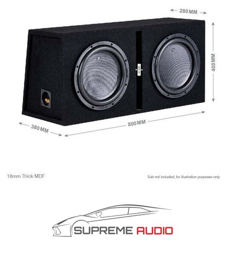 Box vuoto doppio subwoofer - , 12"