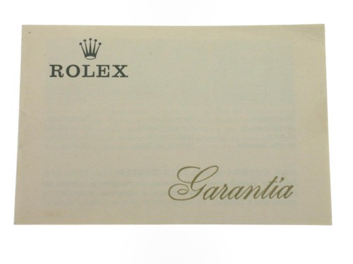 Rolex certificate serial
