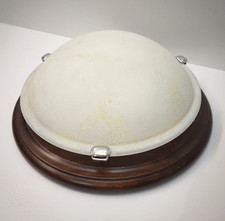 PLAFONIERA IN LEGNO CON VETRO