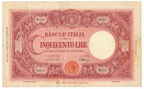 500 lire barbetti grande - grande, c