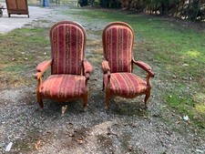 POLTRONE LUIGI FILIPPO IN NOCE MASSELLO DELLA FINE DELL800