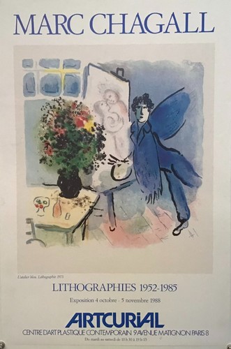 Poster originale chagall 1988 - chagall,