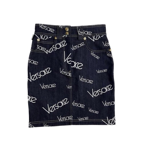Versace denim logo mania - logo, mini