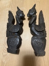 Antica puleggia legno asiatica