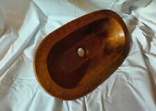 Lavabo da bagno fatto a mano in rame marocchino stile rustico scuro