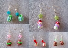 ORECCHINI IN FIMO FATTI A MANO NATALE IDEA REGALO