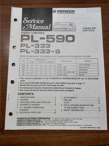 Pioneer 590 333 - 590/pl,