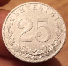 Moneta 25 Centesimi 1902