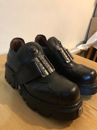 Stivali scarpe pelle platform