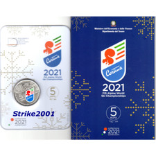 5 EURO  ITALIA 2021 CAMPIONATI MONDIALI SCI ALPINO Cortina d'Ampezzo