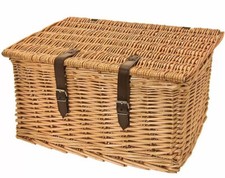 CESTINO GRANDE BAULE ANTERIORE POSTERIORE CESTO IN VIMINI BICICLETTA VINTAGE R