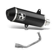 Kit marmitta ARROW Urban nera fondello scuro PIAGGIO 125 MEDLEY 2016-2019