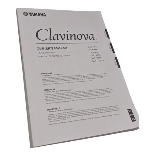 Yamaha clavinova manuale uso - clavinova,
