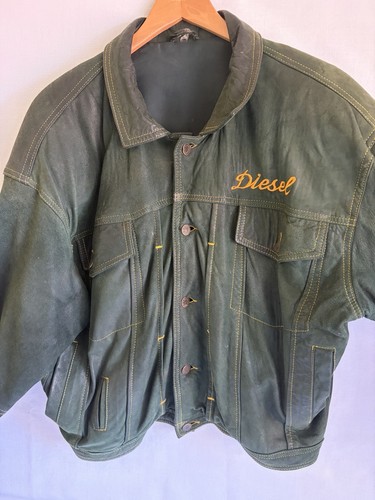 Giacca pelle vintage diesel - giacca,