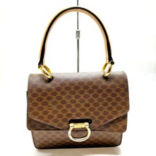 CELINE Hand Bag Brown PVC