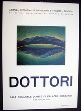 FUTURISMO GERARDO DOTTORI LOCANDINA MOSTRA A TRIESTE SU CARTONCINO ORIGINALE