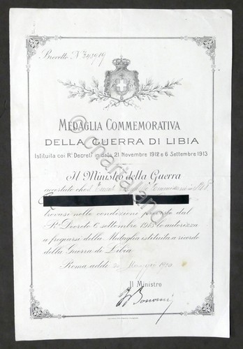 Guerra libia certificato - libia,