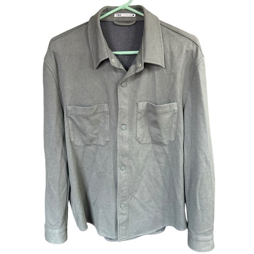 Zara top donna shacket verde - zara,