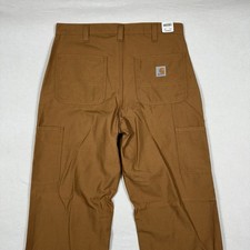 Salopette Carhartt Carpenter Fit pantalone da lavoro leggero uomo 32x34 marrone nuova