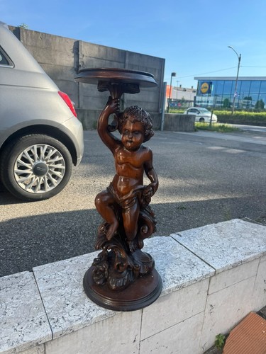 Gueridon scultoreo noce - scultoreo,