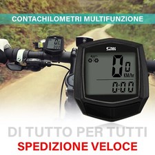 CONTACHILOMETRI TACHIMETRO BICI IMPERMEABILE BICICLETTA MTB 15 Funzioni