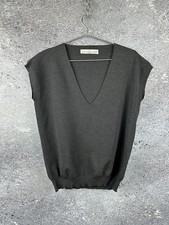 Golden Goose maglione smanicato uomo scollo a V lana gilet taglia M grigio