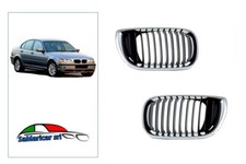 KIT GRIGLIA COFANO RADIATORE CROMATA/NERA ADATTABILE BMW SERIE 3 E46 09/2001->