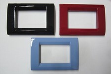 GEWISS PLACCA PLAYBUS 3 POSTI COLORI VARI( AMARANTO-BLU NOTTE-AZZURRO)