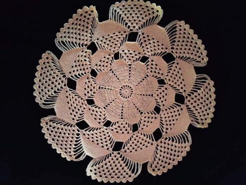 Handmade crochet doily - 3d,