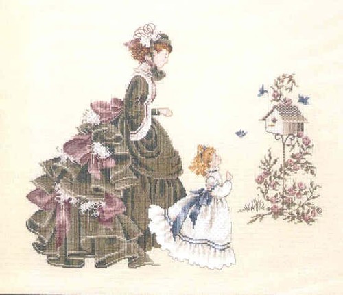 Tabella punto croce lavanda - , e