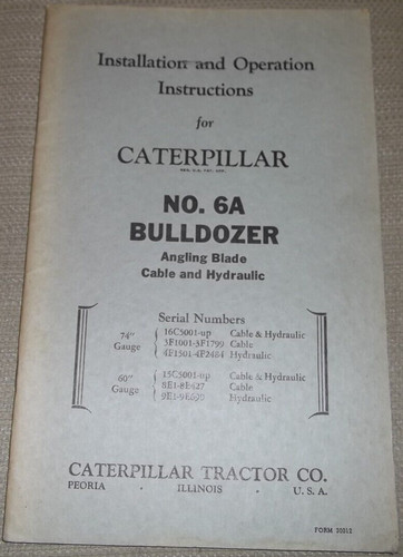 Cat caterpillar 6a manuale - cat, n.
