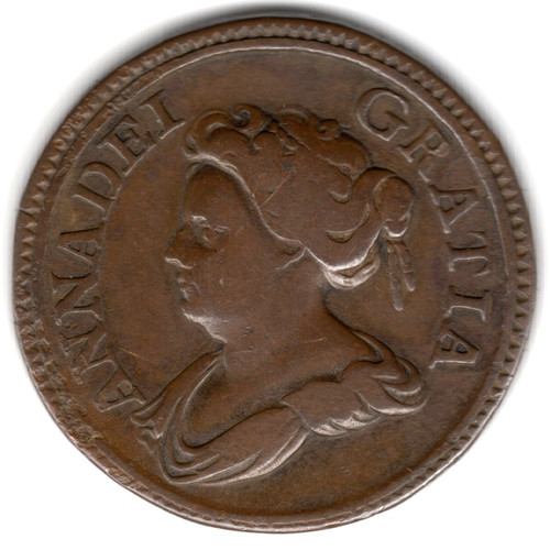 1714 farthing coin queen anne - 1714,