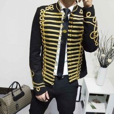 Giacca Hussar in lana nera con