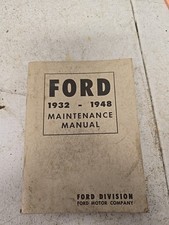 Vintage Booklet Ford 1932 to
