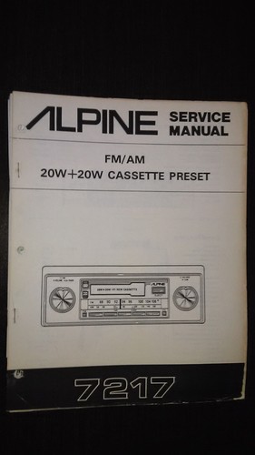 Alpine 7217 manuale - alpine,