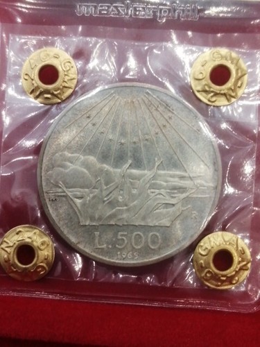 Repubblica 500 lire dante 1965 - repubblica,