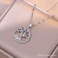 Collana in acciaio inox albero