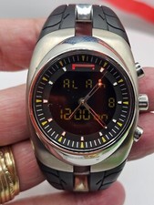 Pirelli Zero tempo cronografo analogico digitale cinturino in gomma cromato