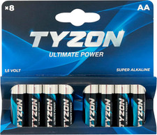 ® Batterie Alcaline AA 1.5V Confezione Da 8 | Lunga Durata, Alta Densità Energet