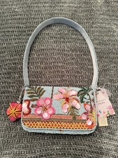 Borsa con perline Teal nuova