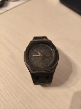 Casio G-Shock GA-2100-1A1ER•TotalBlack AP Mod Frosted StainlessSteel Casioak