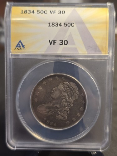 1834 anacs 30 1800 - vf,