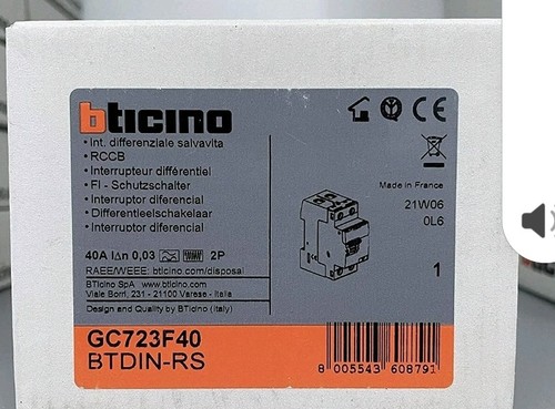 Bticino gc723f40 interruttore - gc723f40,